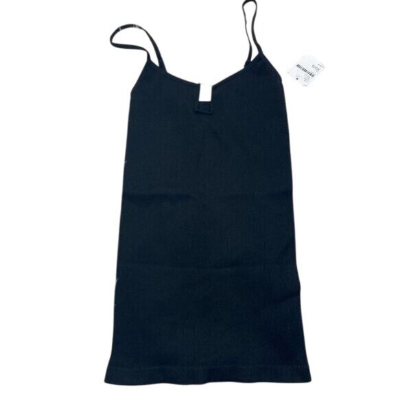 Free People Black Ribbed Cami Adjustable Straps Fitted Design - Picture 5 of 8